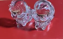 ペコちゃんポコちゃんのクリスタル置物
