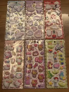 正規品　人気6種類セット　マシュマロシール　サンリオディズニー