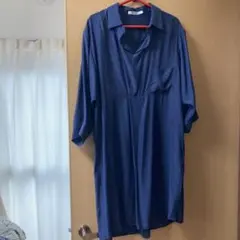 RADIATE ネイビー 長袖シャツワンピース