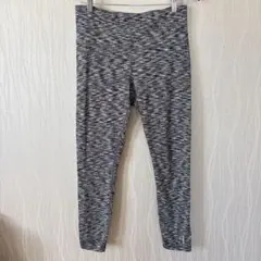 Reebok リーボック レギンス スパッツ 総柄 杢グレー ヨガ ランニング