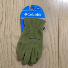 新品タグ付　コロンビア　モスグリーン　ジュニアグローブ　フリース素材