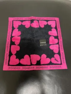 イヴ・サンローラン ハンカチセット　ハート柄 SAINT LAURENT - イヴサンローラン ハート タオルハンカチ 新品