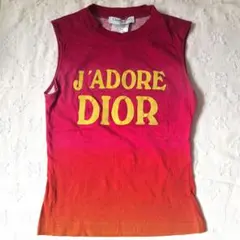 中 a624 【クリスチャンディオール】 タンクトップ トロッター ピンク