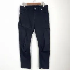 フィールドコア ワークマン【L】ストレッチカーゴパンツ 黒 動きやすい 細見え