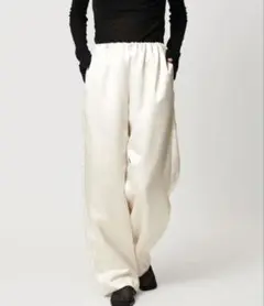 MARW UNITED ARROWSワッシャー サテンパンツ WHITE