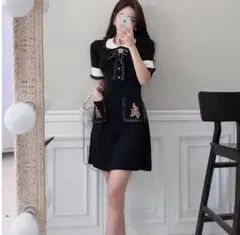 【新品未使用】リボン 上品 ワンピース キャバミニドレス ワンピース