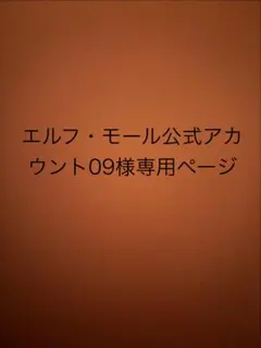 エルフ・モール公式アカウント09様専用ページ