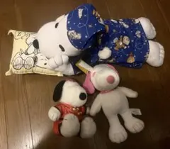 保管品　スヌーピー ぬいぐるみ 3体＋ミニクッション4点セット