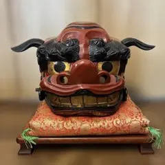 時代物　獅子頭　特大　横幅６０センチ　縁起物　お祭り　インテリア 時代物 獅子頭 特大 横幅60センチ 縁起物 お祭り インテリア - メルカリ