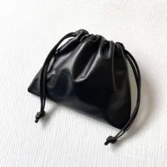 ITTI イッチ】巾着 ポーチ ショルダー レザー PM ブラック - メルカリ