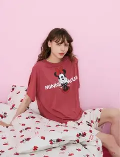 ジェラートピケ ミニーマウス セットアップ Tシャツ ショートパンツ ピンク ジェラートピケ ミニーマウス セットアップ Tシャツ ショートパンツ