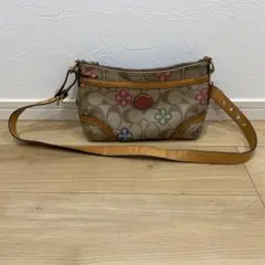 《良品》COACH  コーチ　2way  ショルダーバッグ　シグネチャー　花柄