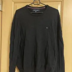 TOMMY HILFIGER ニットセーター フラッグ刺繍 メンズ 古着 S