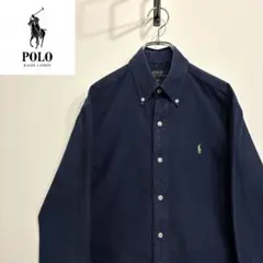 超人気❗️ラルフローレン　ワンポイントロゴシャツ　S 90s刺繍古着希少レア長袖