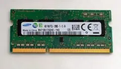 【中古】Samsung ノートPC用メモリ 4GB PC3L-12800Sのサムネイル