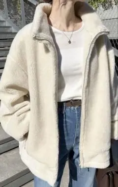 スローブイエナ　ウールコンボアスタンドコクーンブルゾン 38