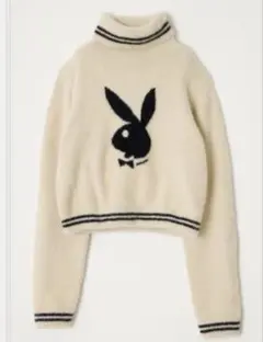 PLAYBOY × LAGUA GEM シャギーニット ホワイト タグ付きのサムネイル