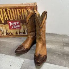 Tony Lama ウエスタンブーツ レザー ブラウン25.0〜25.5cmのサムネイル