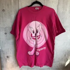 Looney Tunes Tweety vintage Tシャツ ピンクのサムネイル