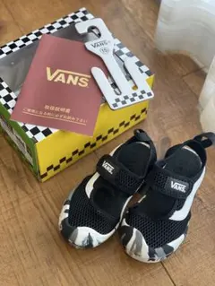 VANS サンダル 15cm ブラック/ホワイト