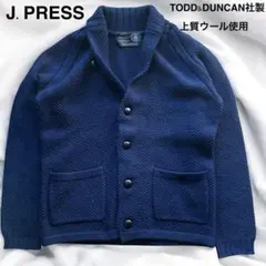 ✨TODD&DUNCAN 社製✨J.PRESS カーディガン LLネイビー 希少のサムネイル