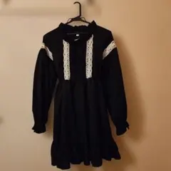 未使用　タグ付き　ゴスロリ 黒いドレス レース付き