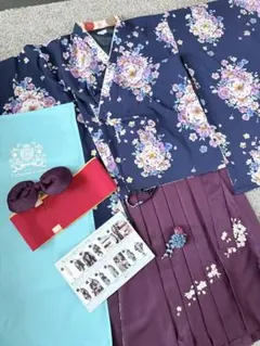 キャサリンコテージ 袴セット 髪飾り付き　卒業式 小学生 160cm 簡単着付け