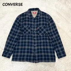t1087 【コンバース】　チェック柄　ネルシャツ　オールスター　内側ボアのサムネイル