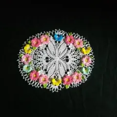 レース編み楕円形ドイリー