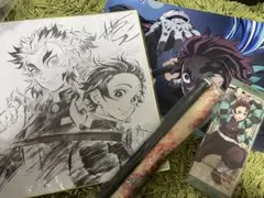 鬼滅の刃　無限列車編　特典　セット 色紙・タペストリー・クリアファイル