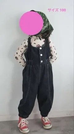 soft cheese しまむら　デニムサロペット