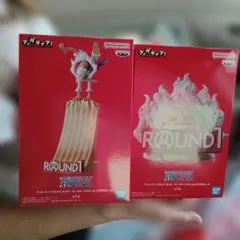 ワンピース ラウンドワン限定 ルフィ 2体セット フィギュア ラウワン