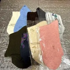 9足セット ソックス 多色デザイン