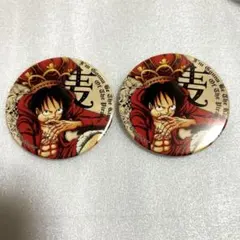 ワンピース 輩 YAKARA 缶バッジ RED ルフィ 2個セット