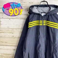 90's adidas アディダス パフォーマンスロゴ刺繍　ナイロンパーカー