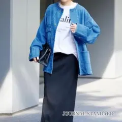 美品 JOURNAL STANDARD デニムカバーオール ブルー FREEのサムネイル