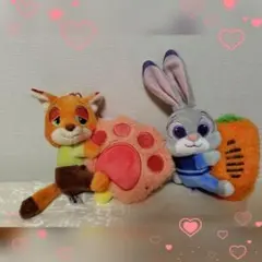 ズートピア 　ぬいぐるみキーホルダー　ニック&ジュディ　セット　新品未開封品