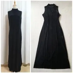 USA製 ベロア ハイネック ロングドレス ヴィンテージ古着