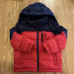 ラルフローレン3T フード付きダウンジャケット 100cm 赤と紺