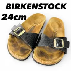 BIRKENSTOCK サンダル 24cm ブラック パイソン柄 ビルケンのサムネイル
