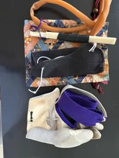 弽 弓道セット（かけ　ゴム弓　胸当て　袋）