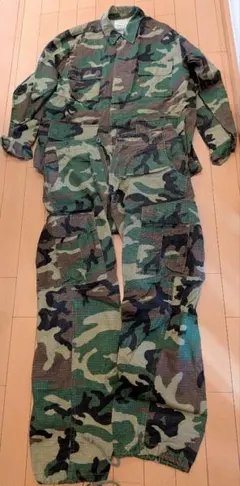 迷彩服 上下セット ウッドランドカモ 戦闘服