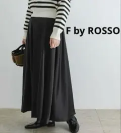 美品　F by ROSSO　エフバイロッソ　サテンバルーンスカート　38　黒