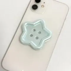 星形ボタン スマホグリップ ハンドメイド