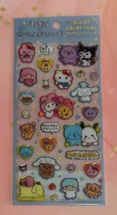 チェゴシム×サンリオキャラクターズ　クリアキャンディシール ブルー ※正規品