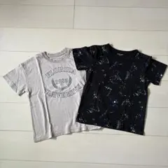 《GW》他　キッズ男の子　Tシャツ　2枚セット　黒　グレージュ　スプラ　130のサムネイル