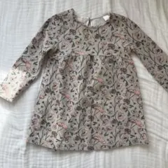 花柄長袖ワンピース 100cm