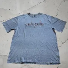 Pelle Pelle ペレペレ ロゴ刺繍Tシャツ グレー 3XL 古着　ビッグのサムネイル