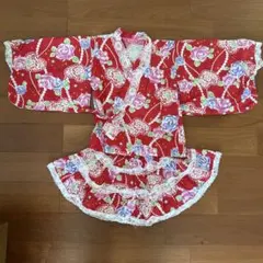 花柄レース付き浴衣 100cm