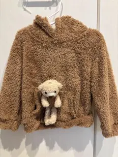 shein シーイン　キッズ　もこもこパーカー　くま　4Y